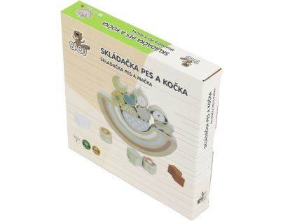 BABU - Balanční dřevěná hra PES a KOČKA