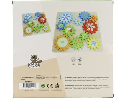 BABU - Dřevěná hra s ozubenými kolečky