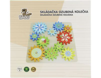 BABU - Dřevěná hra s ozubenými kolečky