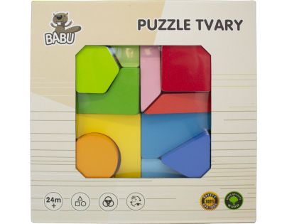 BABU - Dřevěné geometrické puzzle