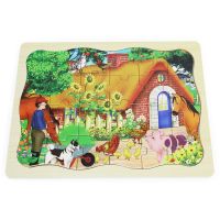 BABU - Dřevěné puzzle chaloupka - 24 dílků 2
