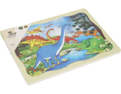 BABU - Dřevěné puzzle dinosaurus - 24 dílků