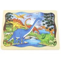 BABU - Dřevěné puzzle dinosaurus - 24 dílků 2