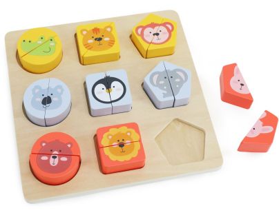 BABU - Dřevěné puzzle SAFARI pro nejmenší