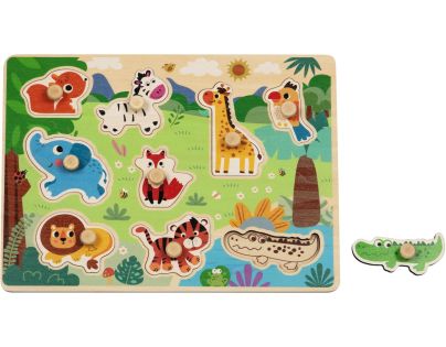 BABU - Dřevěné vkládací puzzle SAFARI
