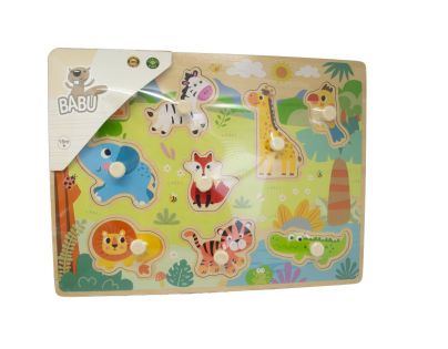 BABU - Dřevěné vkládací puzzle SAFARI