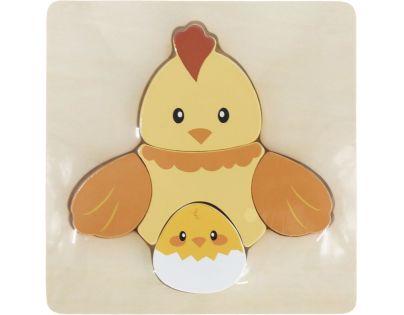 BABU - Ručně vyráběné puzzle - Slepička a Kuřátko