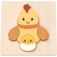 BABU - Ručně vyráběné puzzle - Slepička a Kuřátko