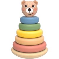 BABU - Skládací pyramida pastelové kroužky MEDVĚD