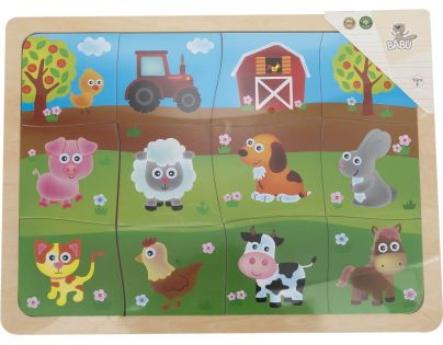 BABU Dětské puzzle se zvířátky z farmy