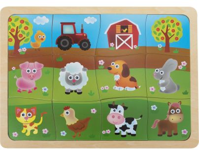 BABU Dětské puzzle se zvířátky z farmy