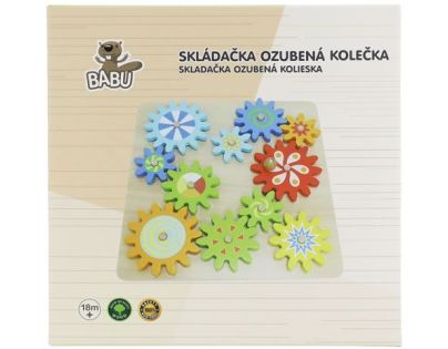 Babu Dřevěná hra s ozubenými kolečky