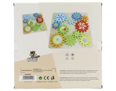 Babu Dřevěná hra s ozubenými kolečky