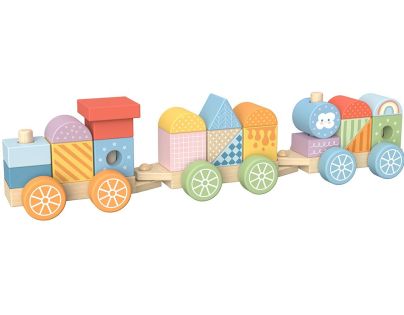 Babu Dřevěný vláček duha