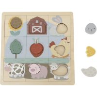 BABU Edukativní puzzle Farma - 12 dílků 2