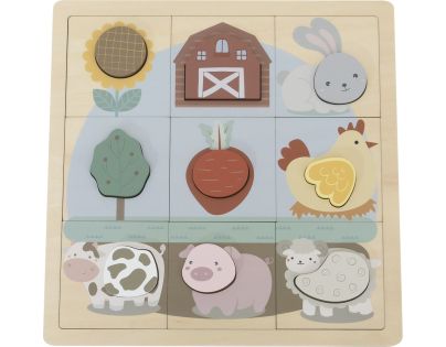 BABU Edukativní puzzle Farma - 12 dílků