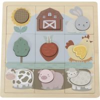 BABU Edukativní puzzle Farma - 12 dílků