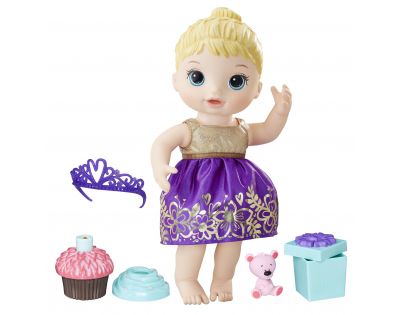 Baby Alive Narozeninová blonďatá panenka