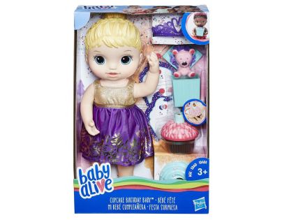 Baby Alive Narozeninová blonďatá panenka