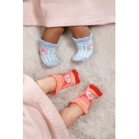 Baby Annabell Ponožky 2 páry pro panenku 43 cm modré a oranžové 3