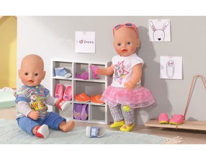 Baby Born Dva páry bot - Boty s tkaničkou a boty s nápisem