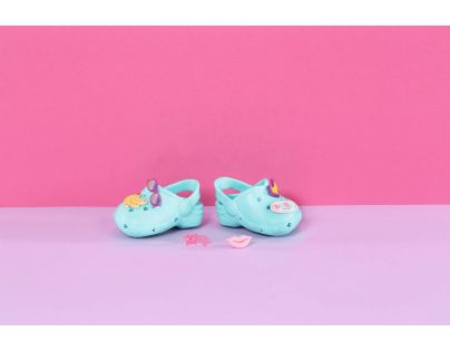 BABY born Gumové sandálky tyrkysové s ozdobami