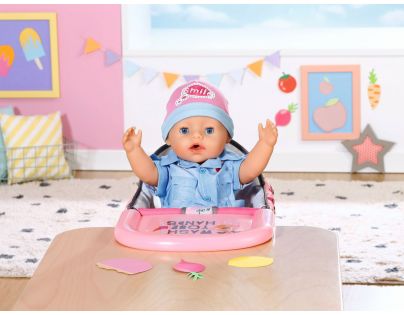 Baby Born Jídelní židlička s uchycením na stůl růžovošedá