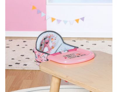 Baby Born Jídelní židlička s uchycením na stůl růžovošedá