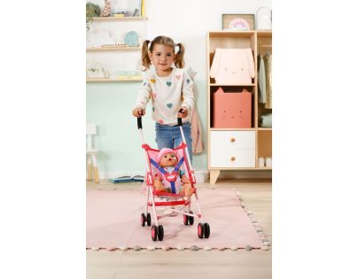 BABY born Kočárek hole se síťkou - růžový