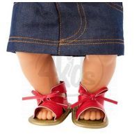 Baby born Módní botičky - sandály červené s mašlí 2