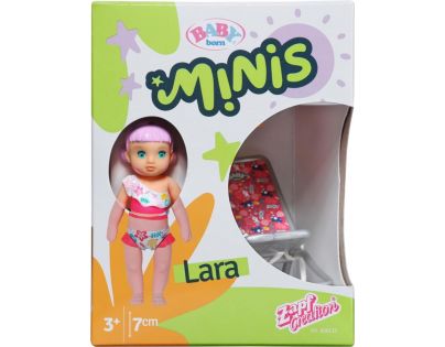 Baby Born Minis Sada s lehátkem, slunečníkem a panenkou