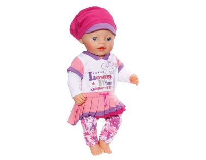 Baby Born Oblečení s čepičkou - Růžová sukně