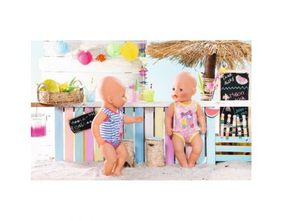 Zapf Creation Baby Born Plavky jednodílné Pruhované s králíčkem