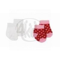 BABY born 816394 - Ponožky 2 páry - červené kytičky 4