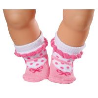 Baby Born Ponožky 2 páry - Růžové, střevíčky 2