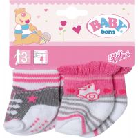 Baby Born Ponožky 2 páry 823576 růžové s kačenkou a šedé s tkaničkami 2