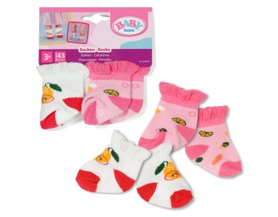 Baby Born Ponožky se vzory (2 páry) 2 druhy 43 cm