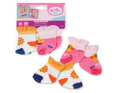 Baby Born Ponožky se vzory (2 páry) 2 druhy 43 cm