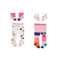 BABY born Punčocháče a ponožky se vzory 2 druhy 43 cm