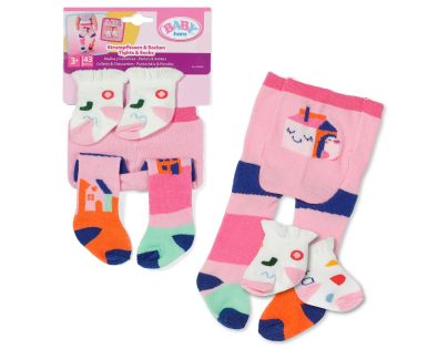 BABY born Punčocháče a ponožky se vzory 2 druhy 43 cm