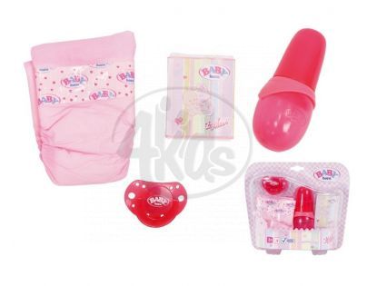 BABY born 815557 - BABY born® Sada (dudlík+lahvička+3 sáčky stravy)