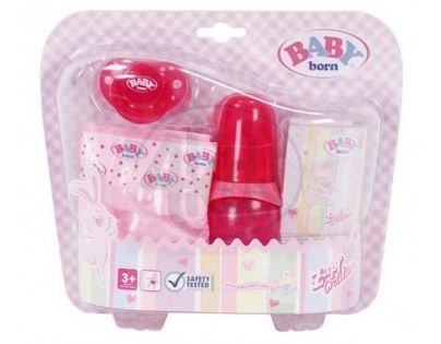 BABY born 815557 - BABY born® Sada (dudlík+lahvička+3 sáčky stravy)