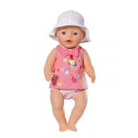 Baby Born Šaty s kloboučkem - Bílá čepička 2
