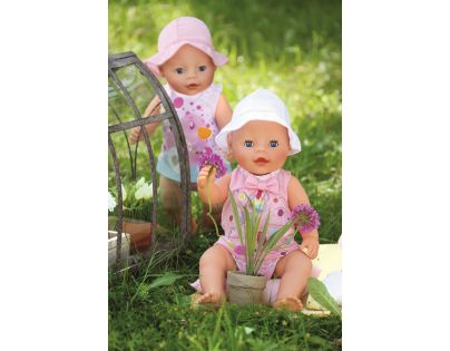 Baby Born Šaty s kloboukem - Růžové tričko