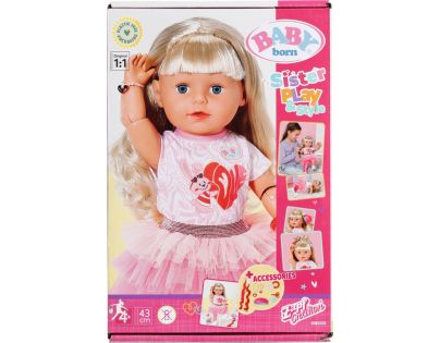 BABY born Starší sestřička Play & Style, blondýnka, 43 cm