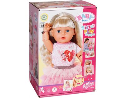 BABY born Starší sestřička Play & Style, blondýnka, 43 cm