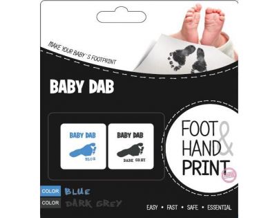 Baby Dab Barva na dětské otisky 2 ks modrá šedá