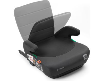 BabyAuto DOKA iFIX 125-150, podsedák se sklopnými zády, black grey