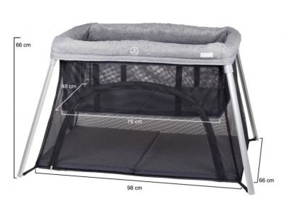 BabyGo postýlka Dreams II Grey
