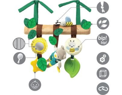 BabyOno Hračka na zavěšení Zahradník Teddy 22 cm